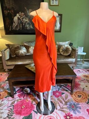 Chic Asymmetrical Red Dress